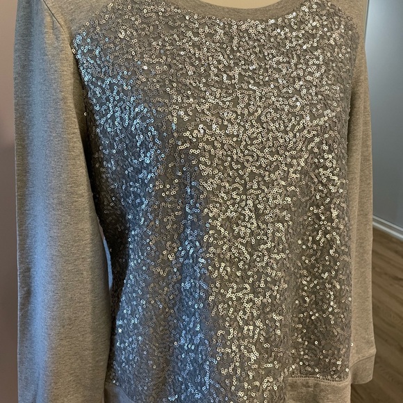 NWOT Chicos Sequined Sweatshirt - Picture 2 of 5